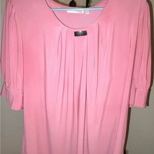 Notations Soft Pink Pleated Blouse